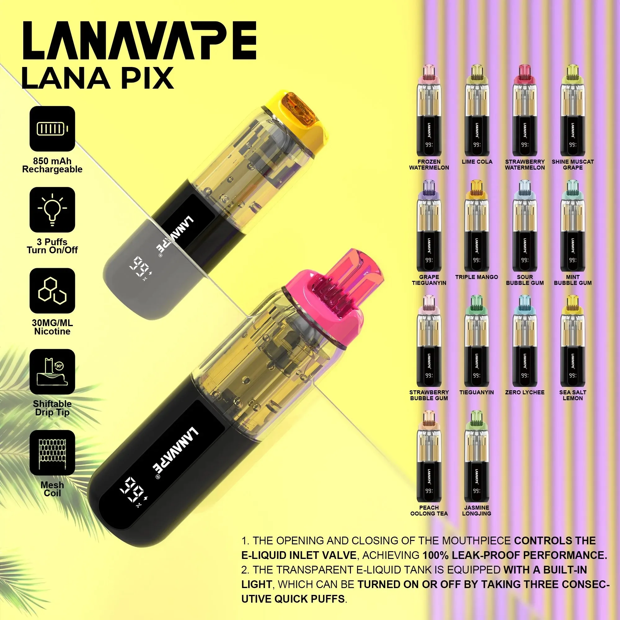 LANA PIX 閃光彈 20000口一次性 · 拋棄式電子煙推薦 · 台灣現貨